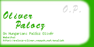 oliver palocz business card