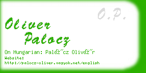 oliver palocz business card